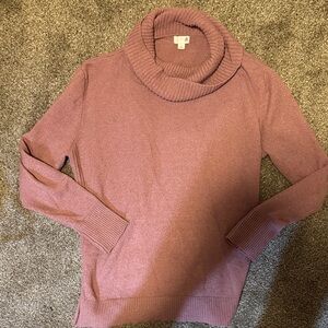 SO Women's Cowl Neck Sweater - Mauve